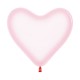 Globos corazones rosa cristal 50 uds 30 cm