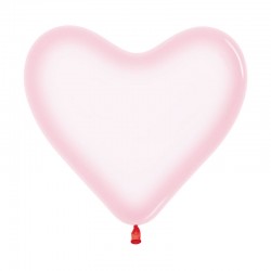 Globos corazones rosa cristal 50 uds 30 cm