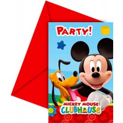 Invitaciones de cumpleanos Mickey Mouse 6 uds