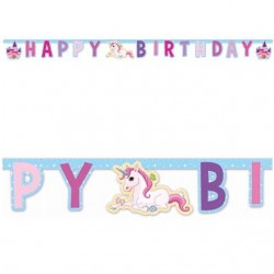Banderin cumpleaños unicornio