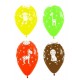 Globos animales de la jungla 10 uds