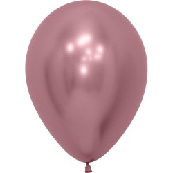 Globos rosados reflex chrome 12 uds 30 cm Sempertex