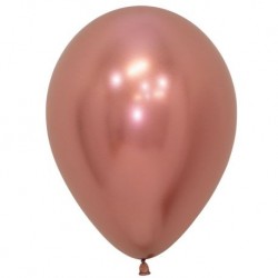 Globo reflex rosa dorado R12 30 cm crome