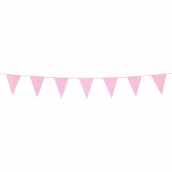 Banderin triangular rosa 3 metros