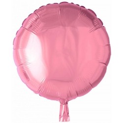 Globo redondo color rosa 46 cm helio o aire