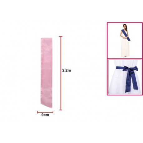 Banda rosa 220x9 cm lisa