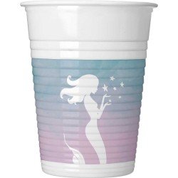 Vasos fiesta sirenas 8 uds