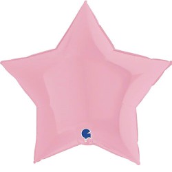 Globo estrella rosa mate 91 cm