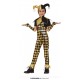 Disfraz arlequina mono color oro infantil