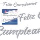 Guirnalda feliz cumpleanos plata purpurina 3 metros