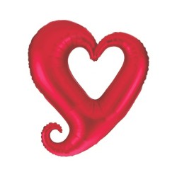 Globo corazon rojo hueco 94 cm