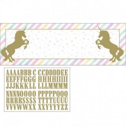 Cartel unicornio personalizable con letras