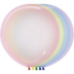 Globos surtido de colores cristal pastel sempertex R24 50 cm 10 uds
