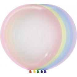 Globos surtido de colores cristal pastel sempertex R24" 50 cm 10 uds