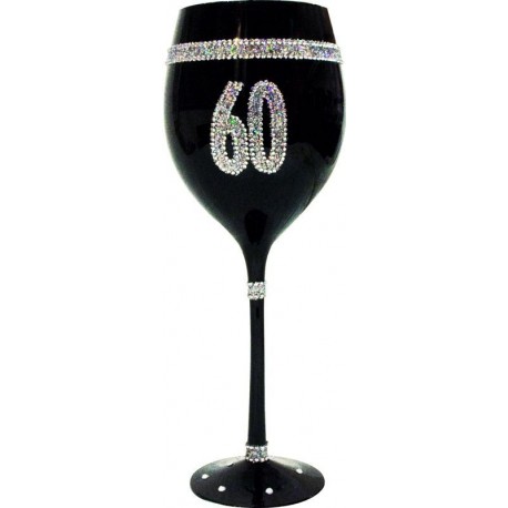 Copa de vino 60 cumpleanos en estuche regalo