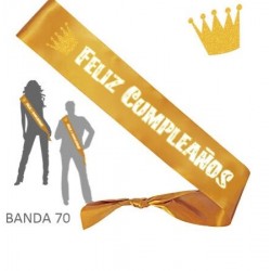 Banda Feliz cumpleaños oro 7 cm