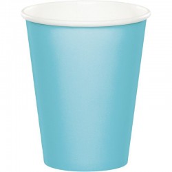 Vasos azul pastel carton 8 uds