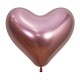 Globo corazon rosa reflex 12 uds 35 cm