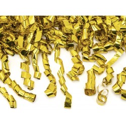 Cañon confeti serpentina oro 60 cm