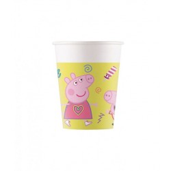 Vasos Peppa pig cumpleaños 8 uds papel