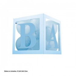 Caja para globos Baby azul 215 cm
