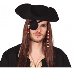 Parche pirata tela negro