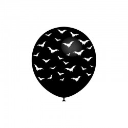 Globos negros con murcielagos para halloween baratos
