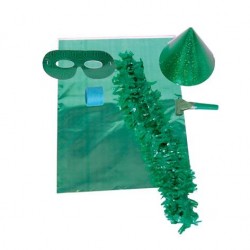 Bolsas de cotillón verdes metalicas baratas pack de 100 unidades