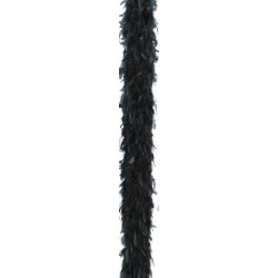 Boa negra 40 gr fina 180 cm plumas charleston