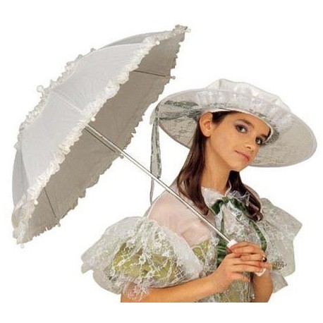Sombrilla paraguas belle epoque blanco 72 cm