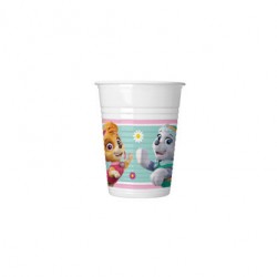 Vasos cumpleaños Patrulla canina rosa 8 uds