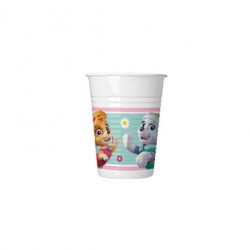 Vasos cumpleanos Patrulla canina rosa 8 uds