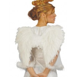 Alas blancas plumas angel 50 cm
