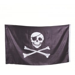 Bandera pirata 90 x 150 cm con calavera