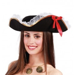 Sombrero pirata corsaria mujer