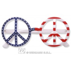 Gafas paz y amor bandera usa eeuu