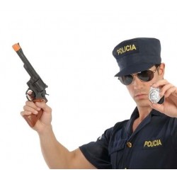 Pistola magnun con placa policia conjunto