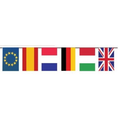 Bandera plastico internacional 20x30 5 mt