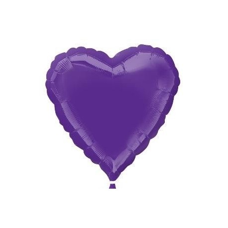 Globo corazon purpura