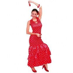Disfraz sevillana roja flamenca talla M 38 40