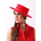 Sombrero cordobes fieltro rojo lujo