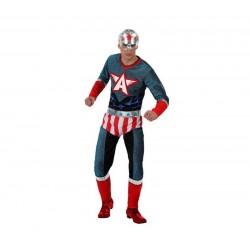 Disfraz super heroe americano capitan talla m l