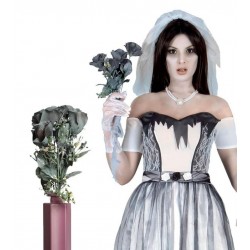 Ramo de rosas negro novia cadaver muerte 19616