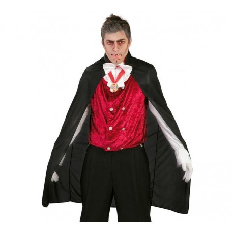 Capa vampiro negra 110 cm para halloween 18332