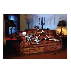 Decoracion pared halloween 76x152 cm esqueleto sof