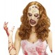 Mascara zombie mujer con peluca caminante walking
