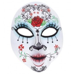 Mascara dia de los muertos mejicano catrina tejido