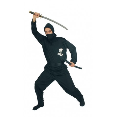 Disfraz ninja negro para adulto barato guerrero Talla L
