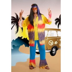 Disfraz hippie hombre hippy anos 60 70 psicodelico