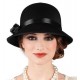 Sombrero charleston negro dama anos 20